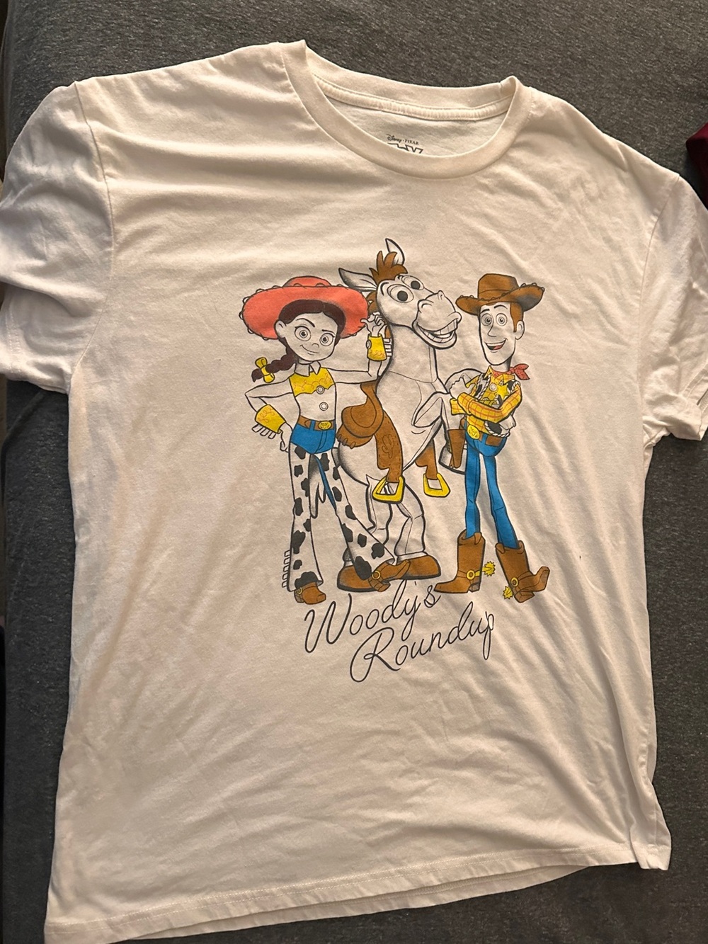 Disney Pixar Toy Story Tshirt Woody’s Roundup Unisex Adult  Large Tee Jessie